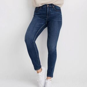 Madewell 10" High-Rise Skinny Jeans Size 25 Tarren Wash Blue Denim Thermolite